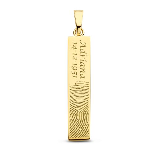 bar as hanger met vingerafdruk goud