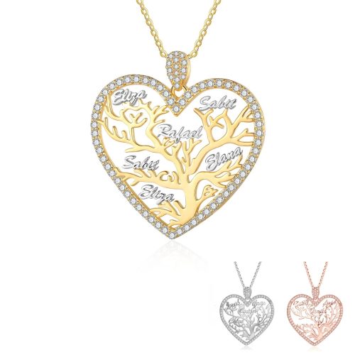 levensboom ketting met 1 tot 6 namen